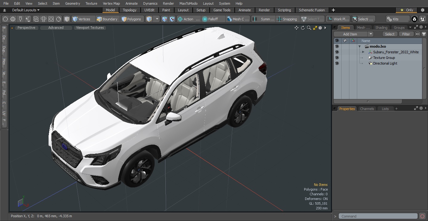 3D Subaru Forester 2022 White