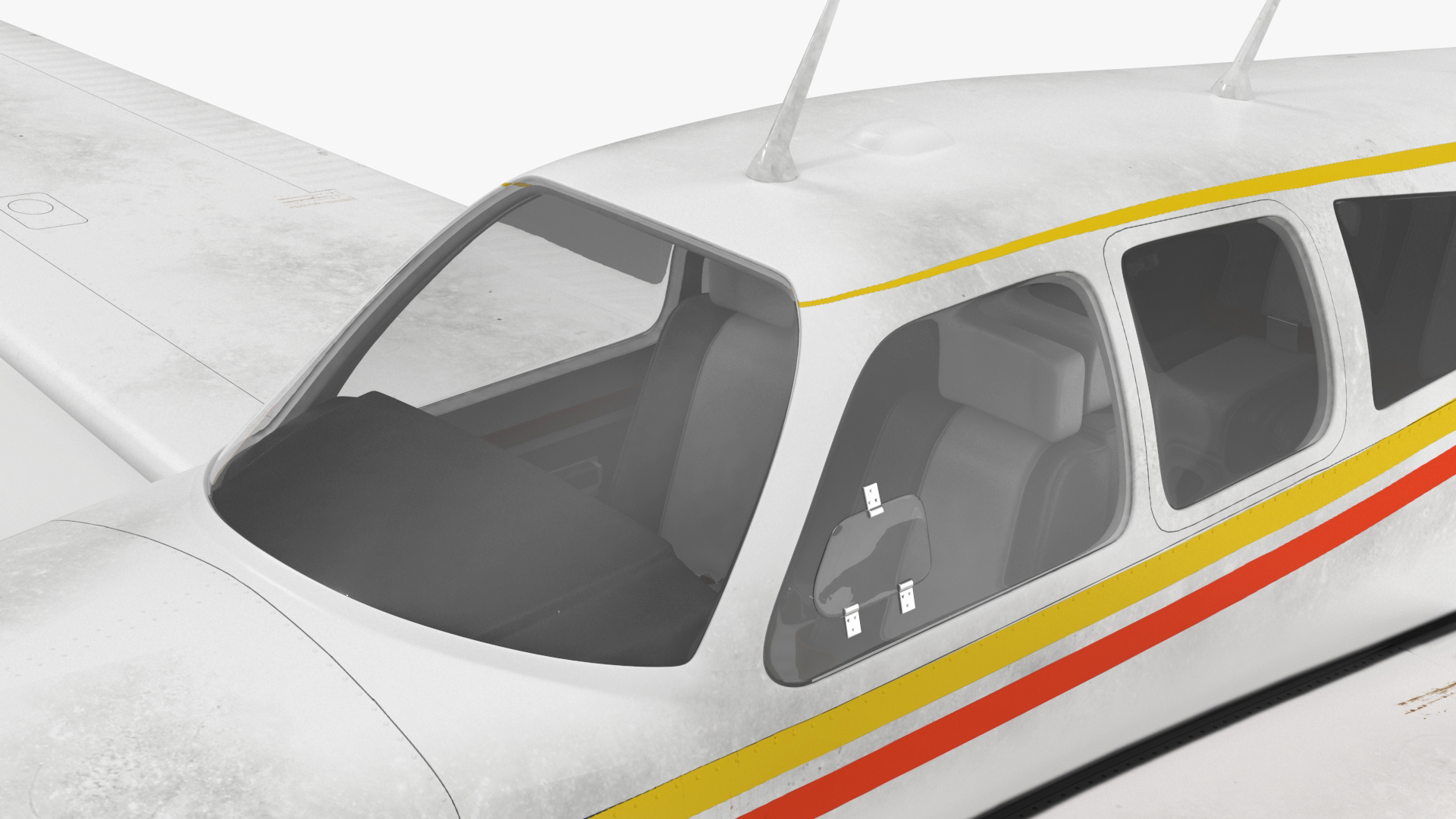 Single Engine Private Aircraft Beechcraft Bonanza S35 Rigged for Maya 3D model