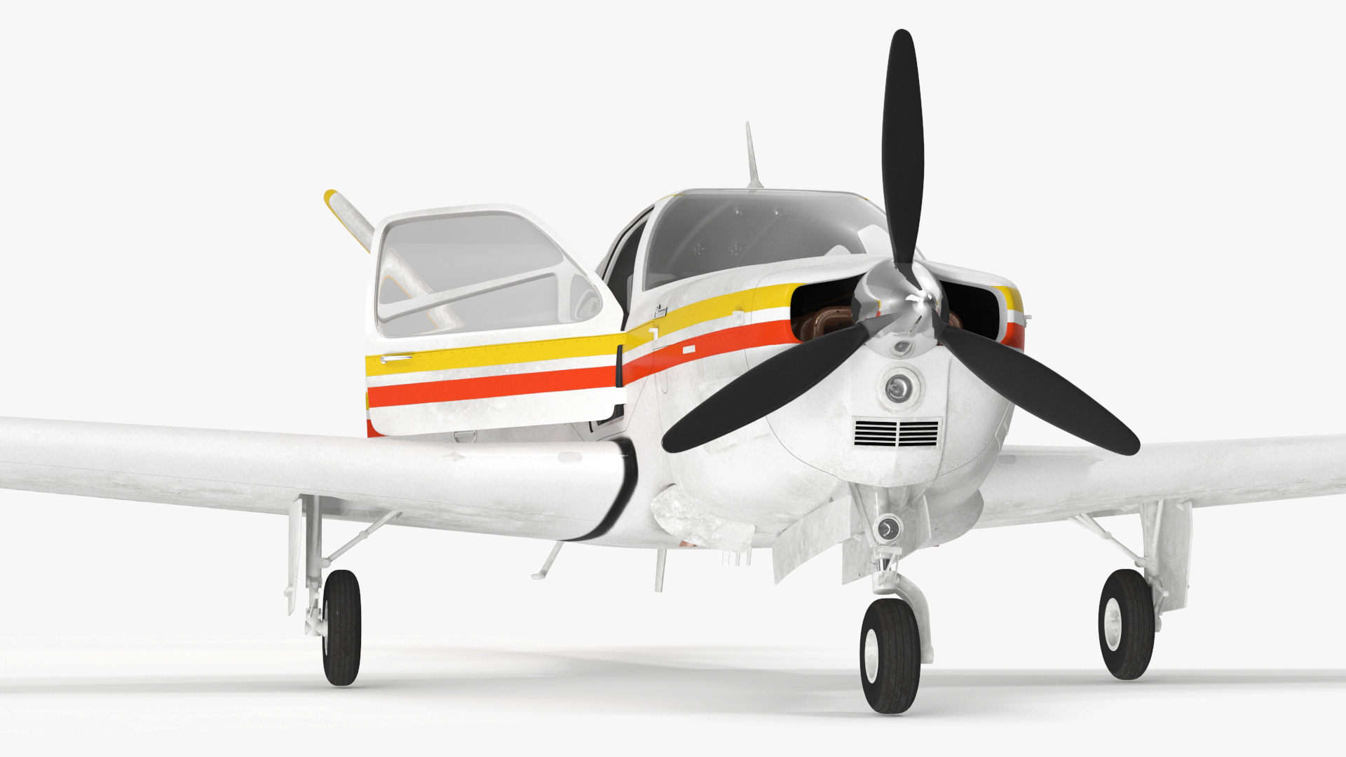 Single Engine Private Aircraft Beechcraft Bonanza S35 Rigged for Maya 3D model