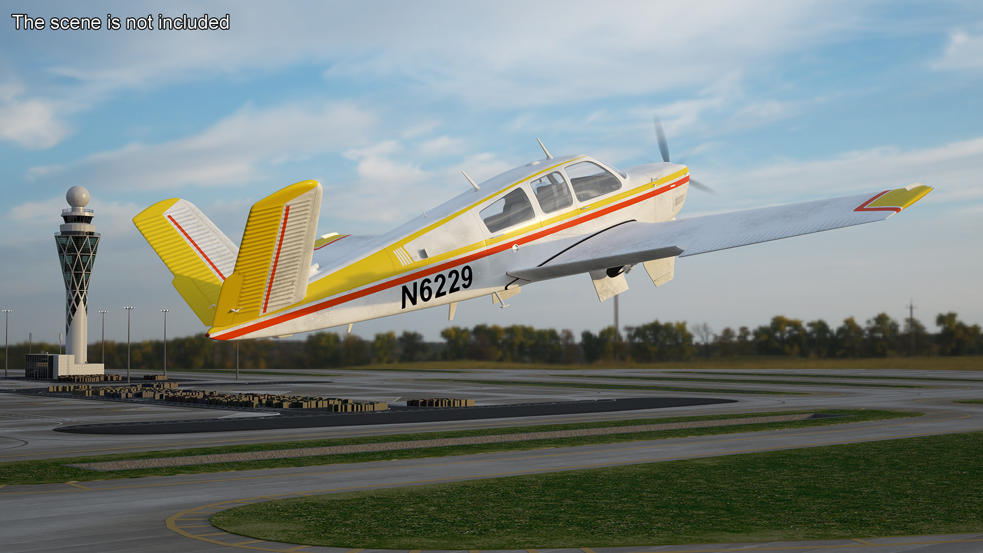 Single Engine Private Aircraft Beechcraft Bonanza S35 Rigged for Maya 3D model