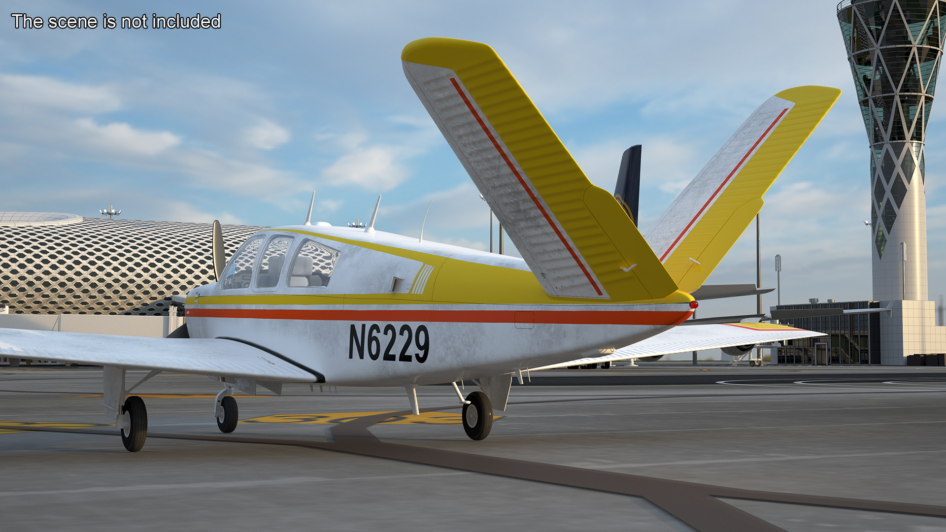 Single Engine Private Aircraft Beechcraft Bonanza S35 Rigged for Maya 3D model