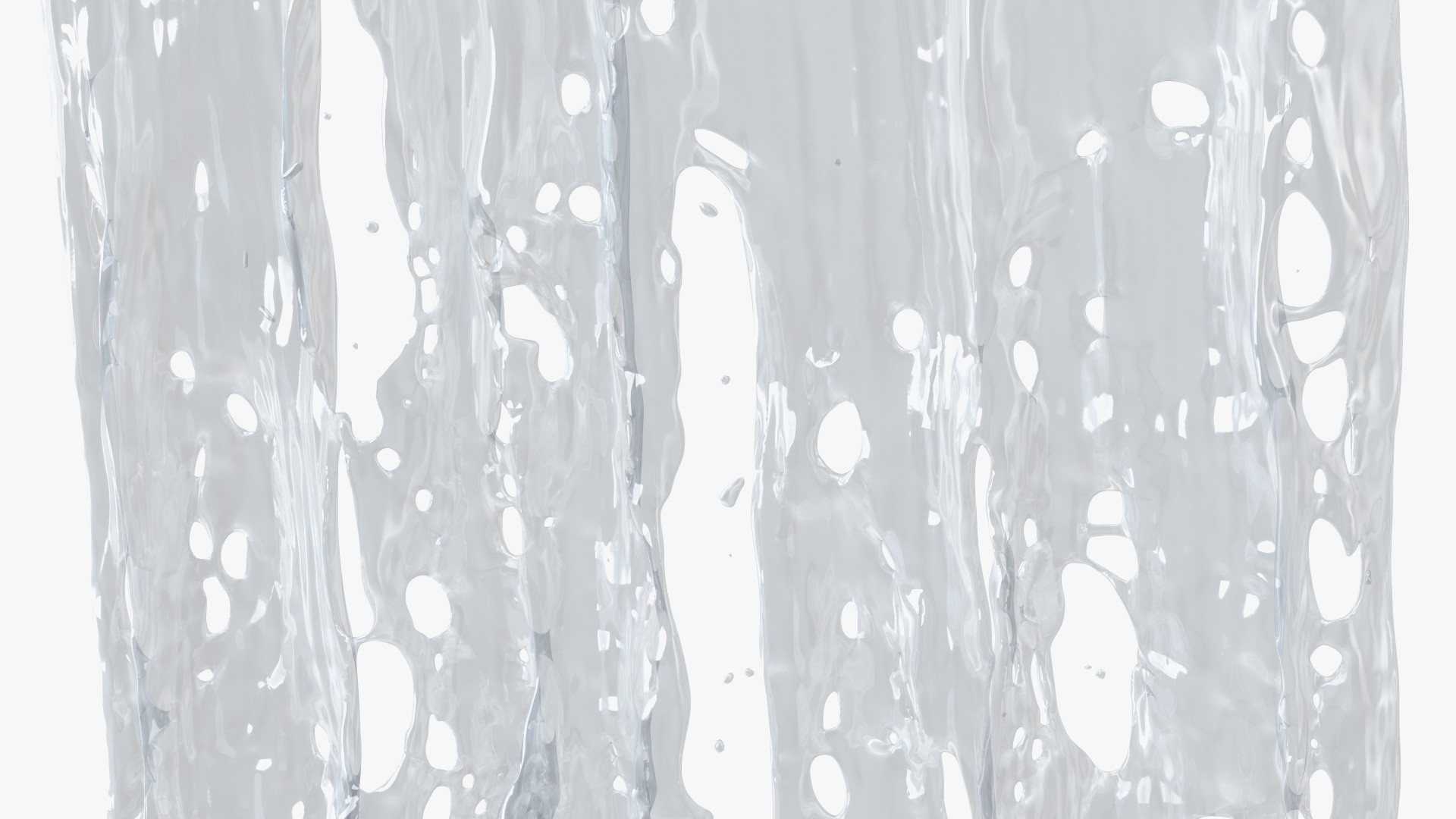 3D Large Falling Water Stream