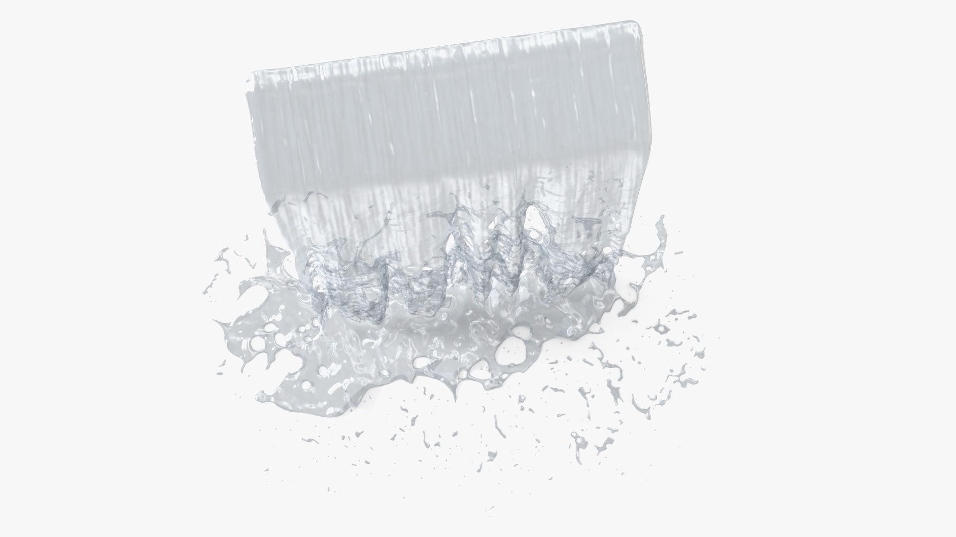 3D Large Falling Water Stream