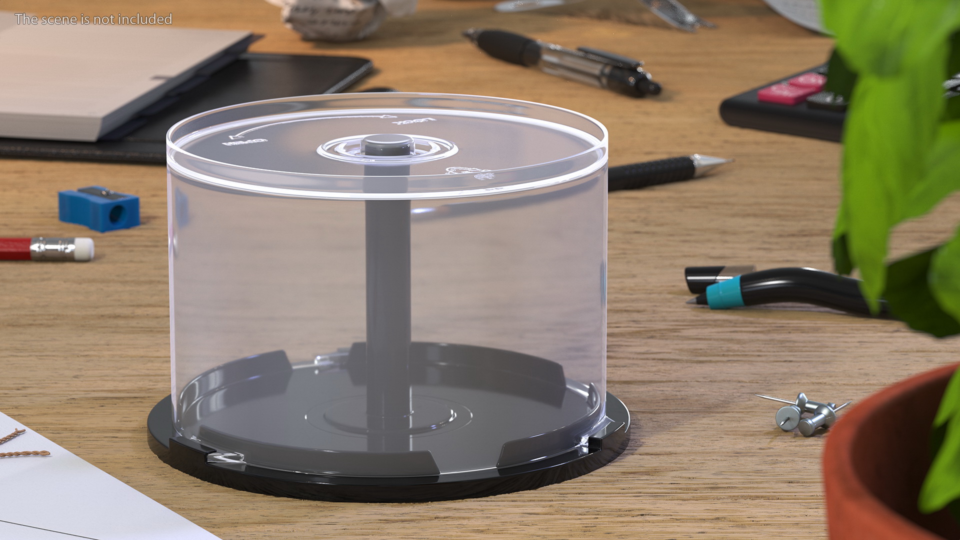 Empty CD DVD Spindle Cake Box for 50 Discs 3D