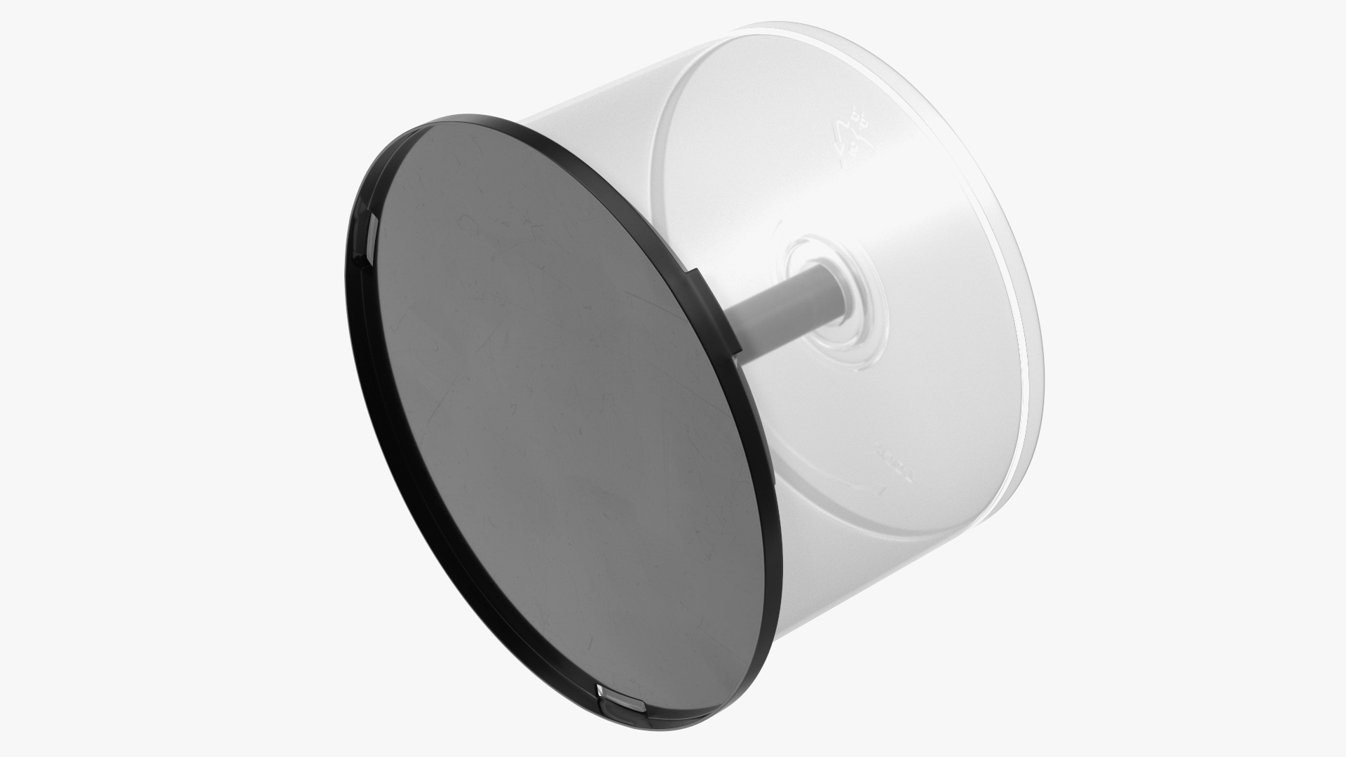 Empty CD DVD Spindle Cake Box for 50 Discs 3D