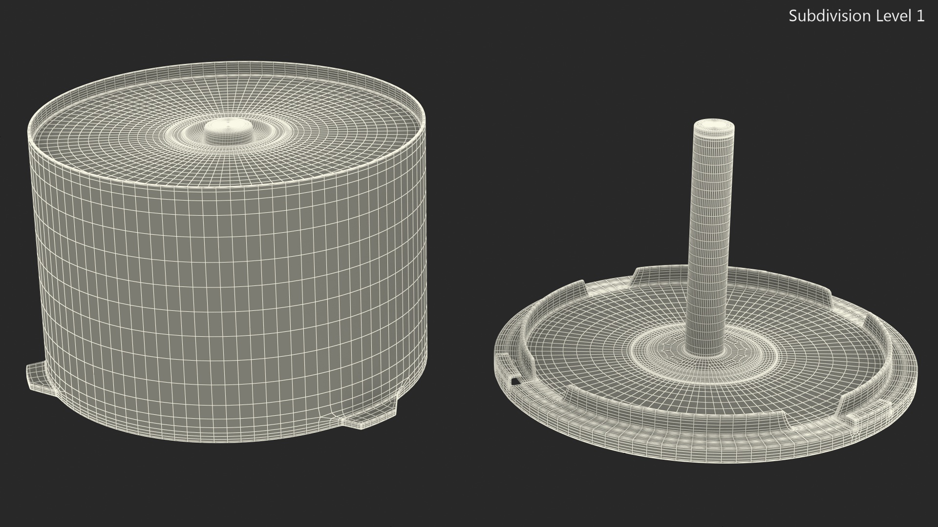 Empty CD DVD Spindle Cake Box for 50 Discs 3D