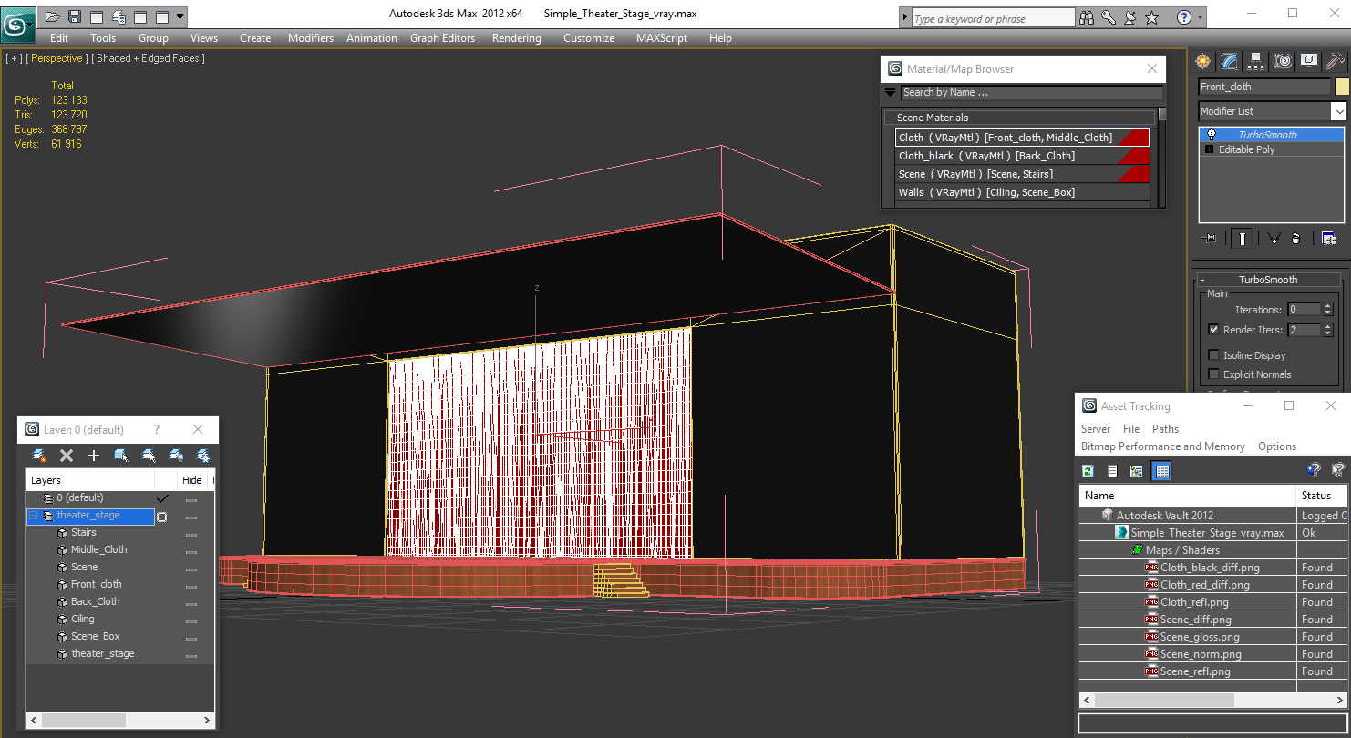 3D model Simple Theater Stage