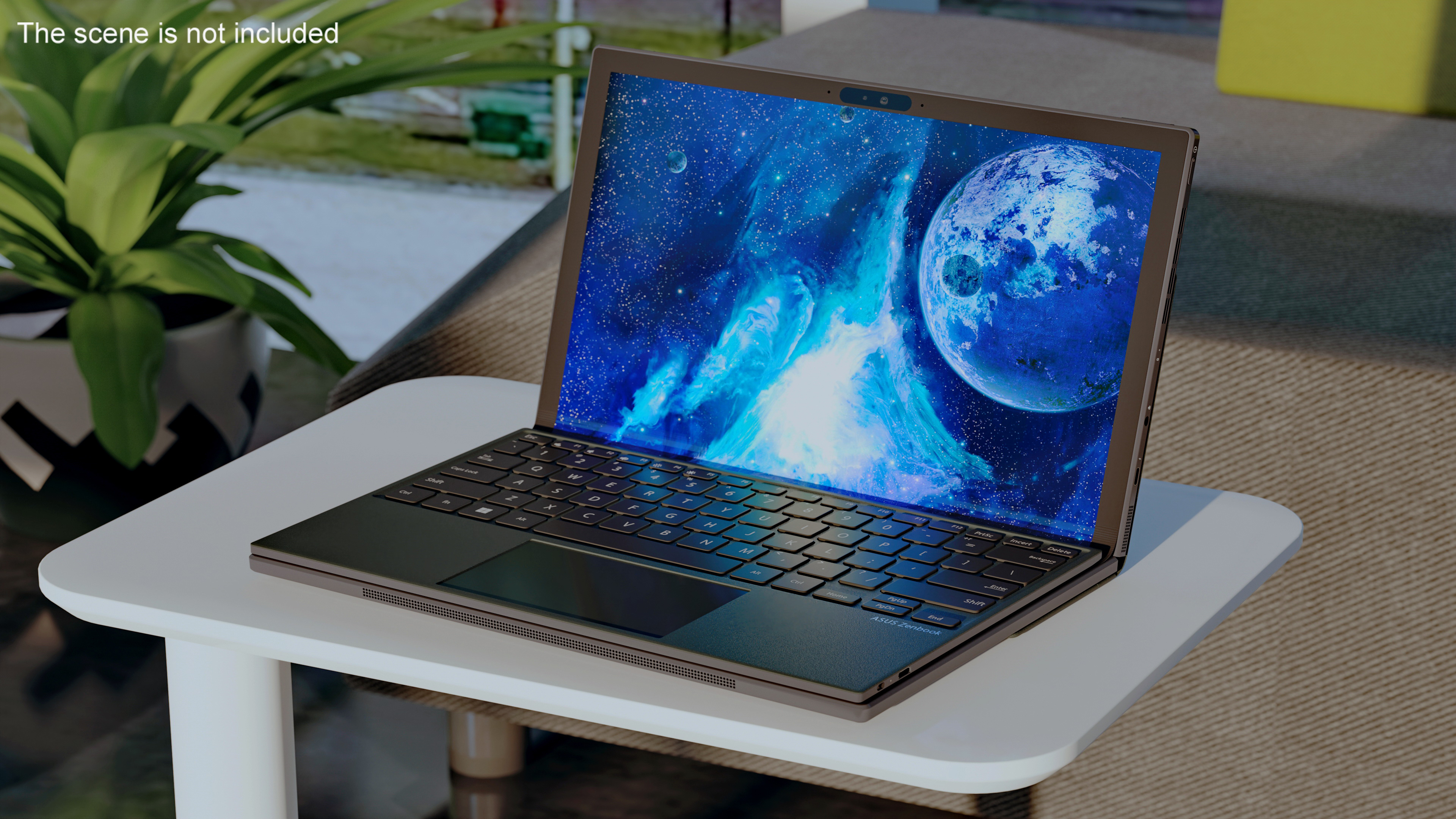 3D Flexible ASUS Zenbook 17 Fold Rigged