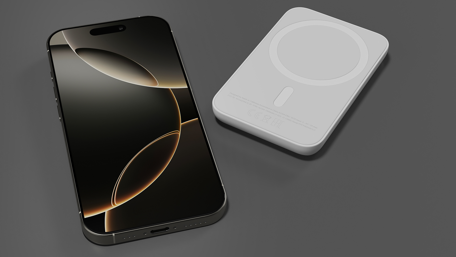3D IPhone 16 Pro and MagSafe Battery Pack model