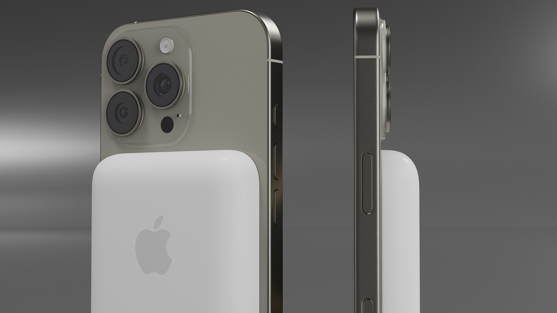 3D IPhone 16 Pro and MagSafe Battery Pack model