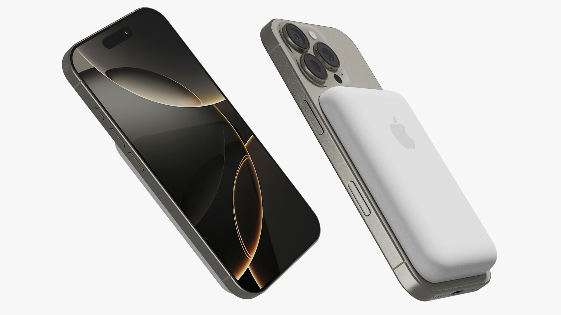 3D IPhone 16 Pro and MagSafe Battery Pack model