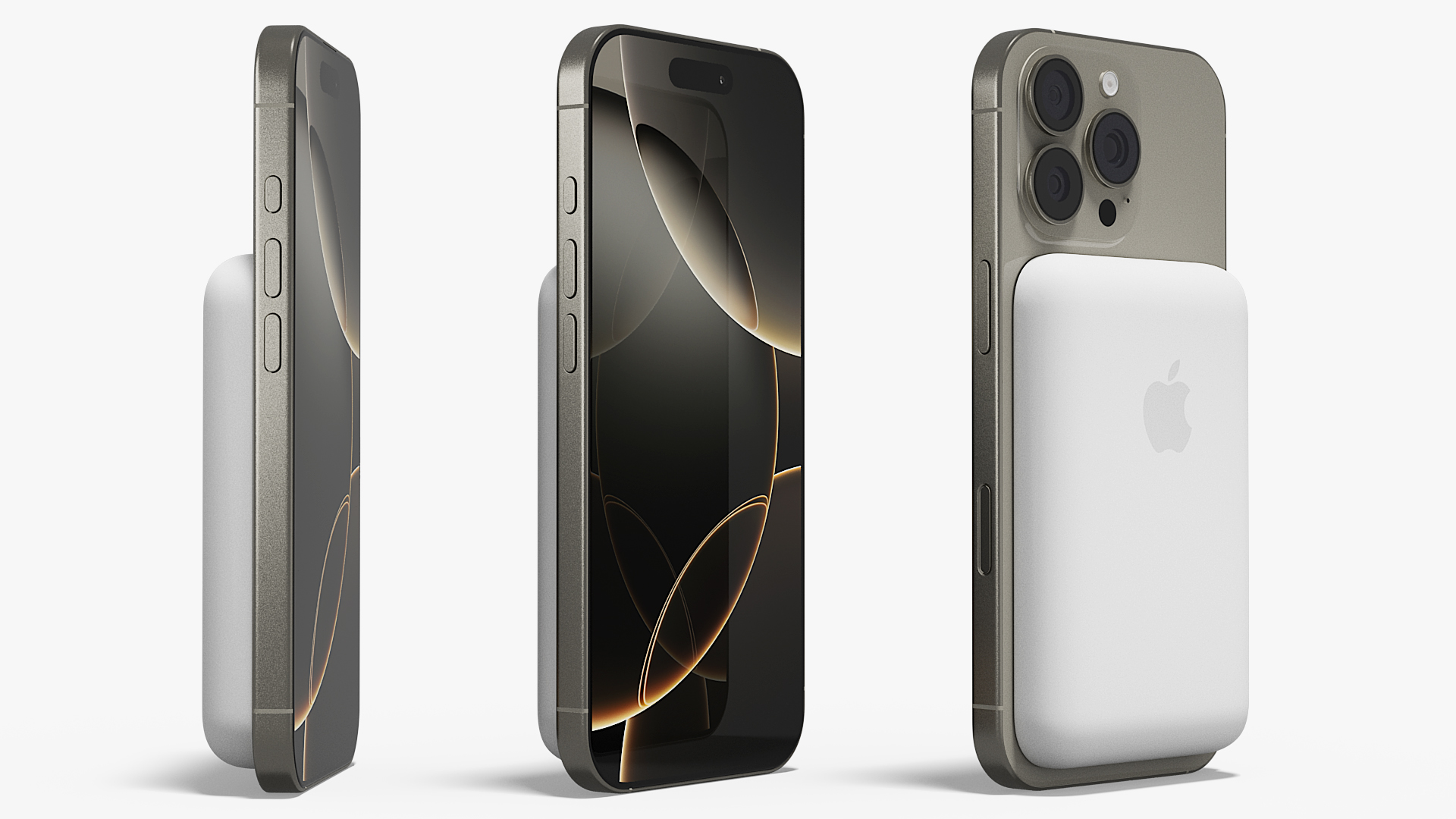 3D IPhone 16 Pro and MagSafe Battery Pack model