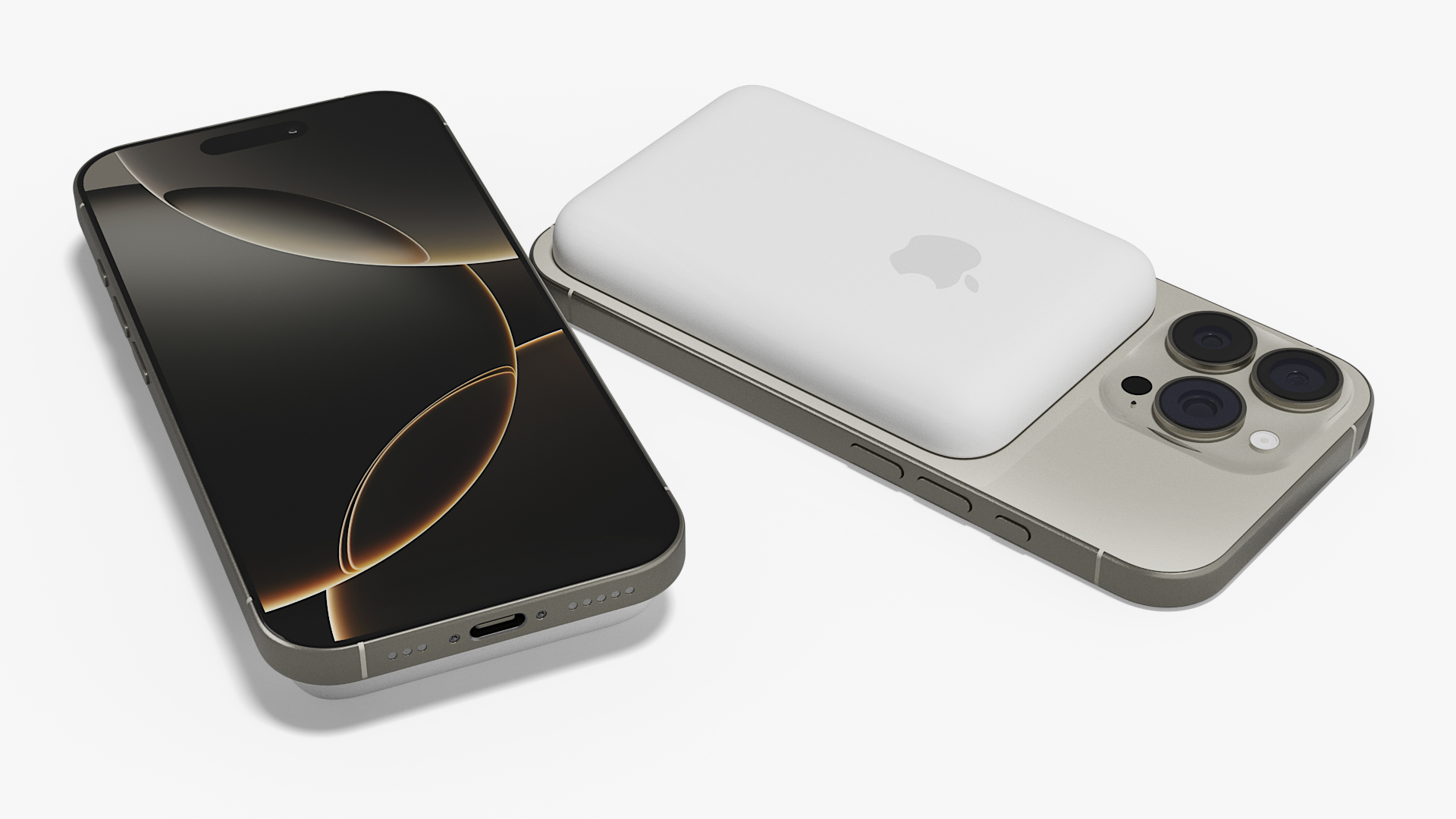 3D IPhone 16 Pro and MagSafe Battery Pack model