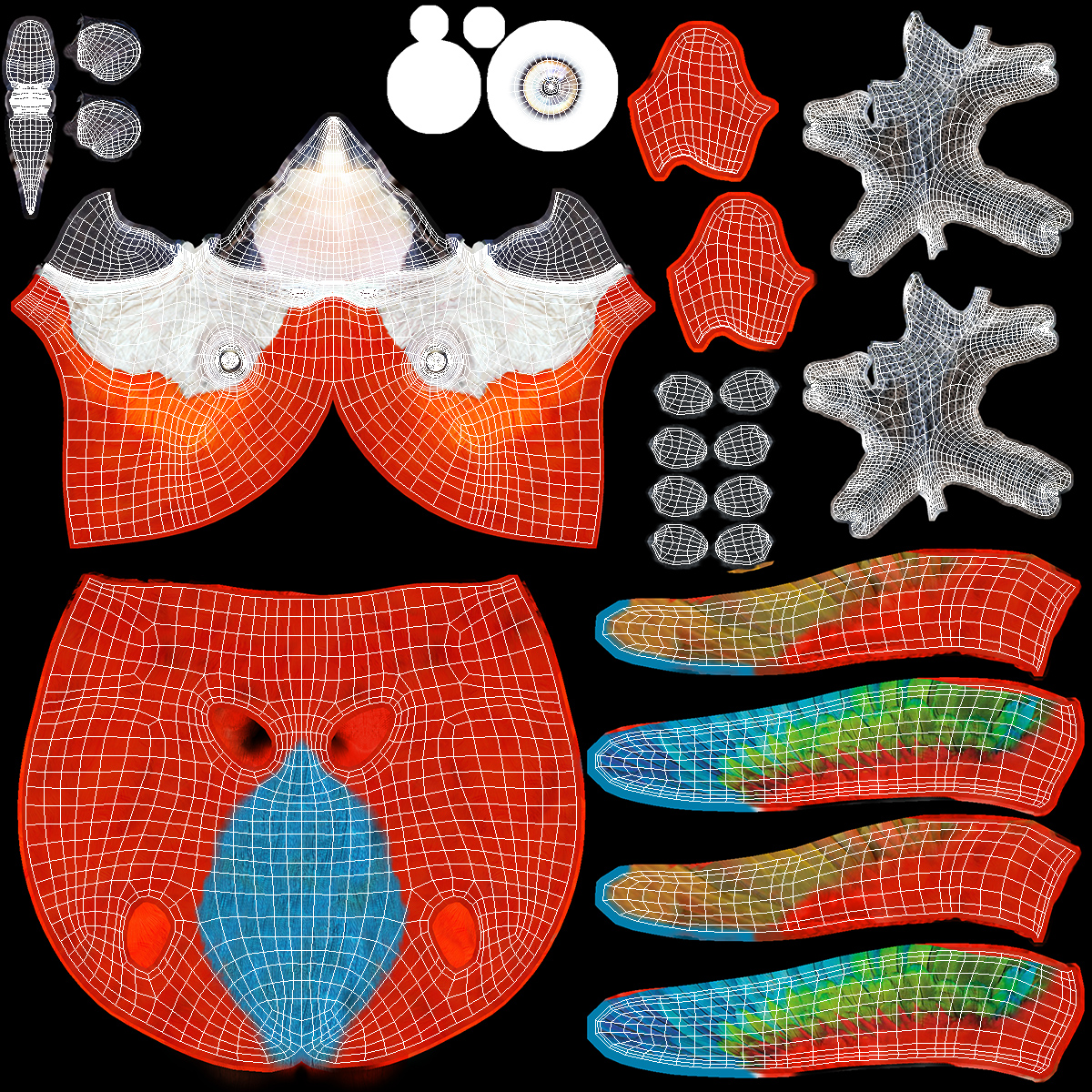 Red and Green Macaw Parrot Sitting Pose 3D model