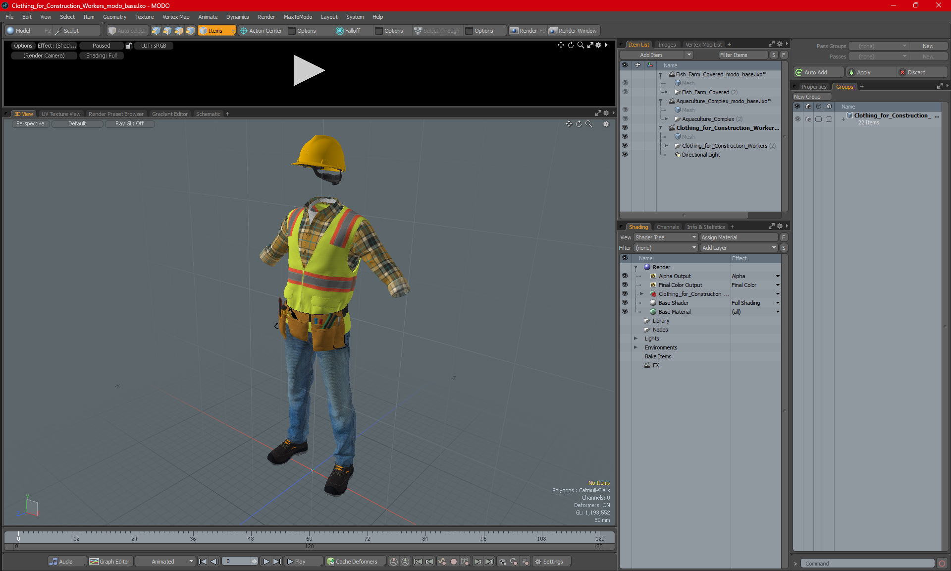3D Clothing for Construction Workers model