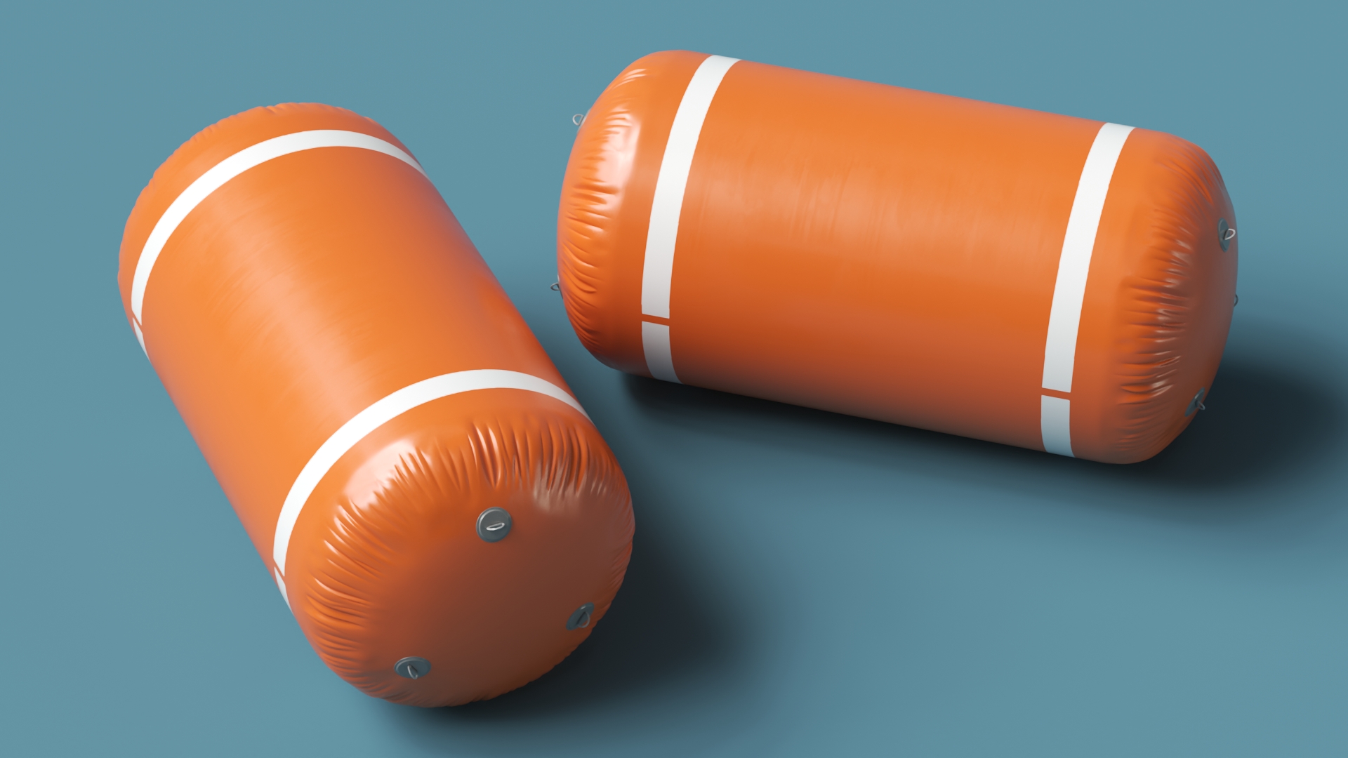 Floating Inflatable Marker Buoy for Water Sport Orange Line 3D model