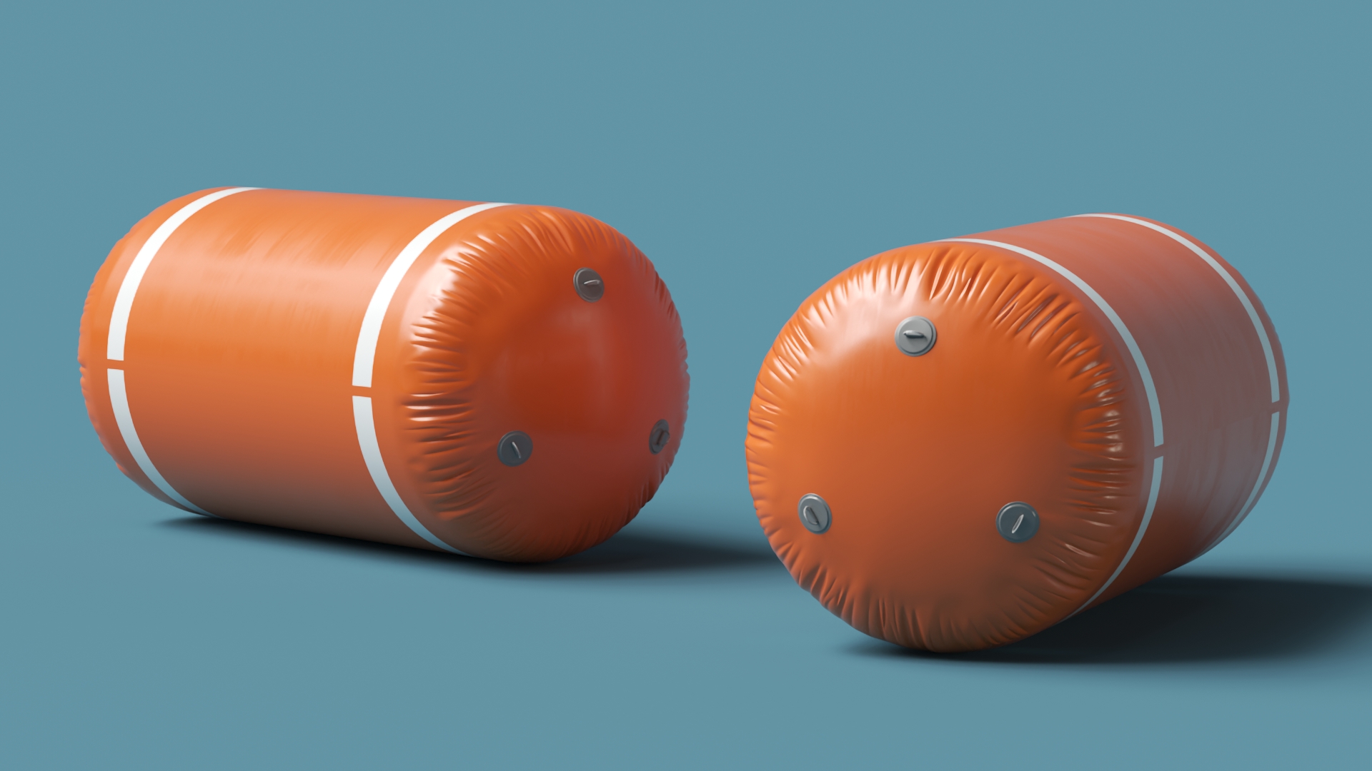 Floating Inflatable Marker Buoy for Water Sport Orange Line 3D model