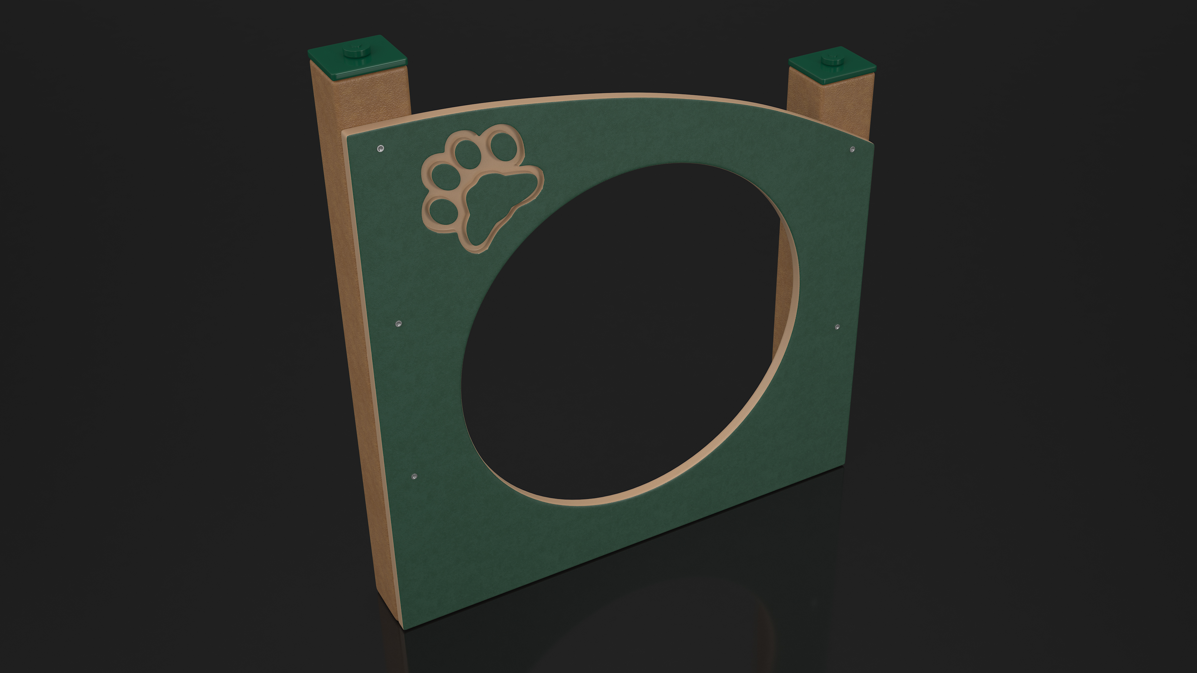 3D Dog Training Park Ring Standing