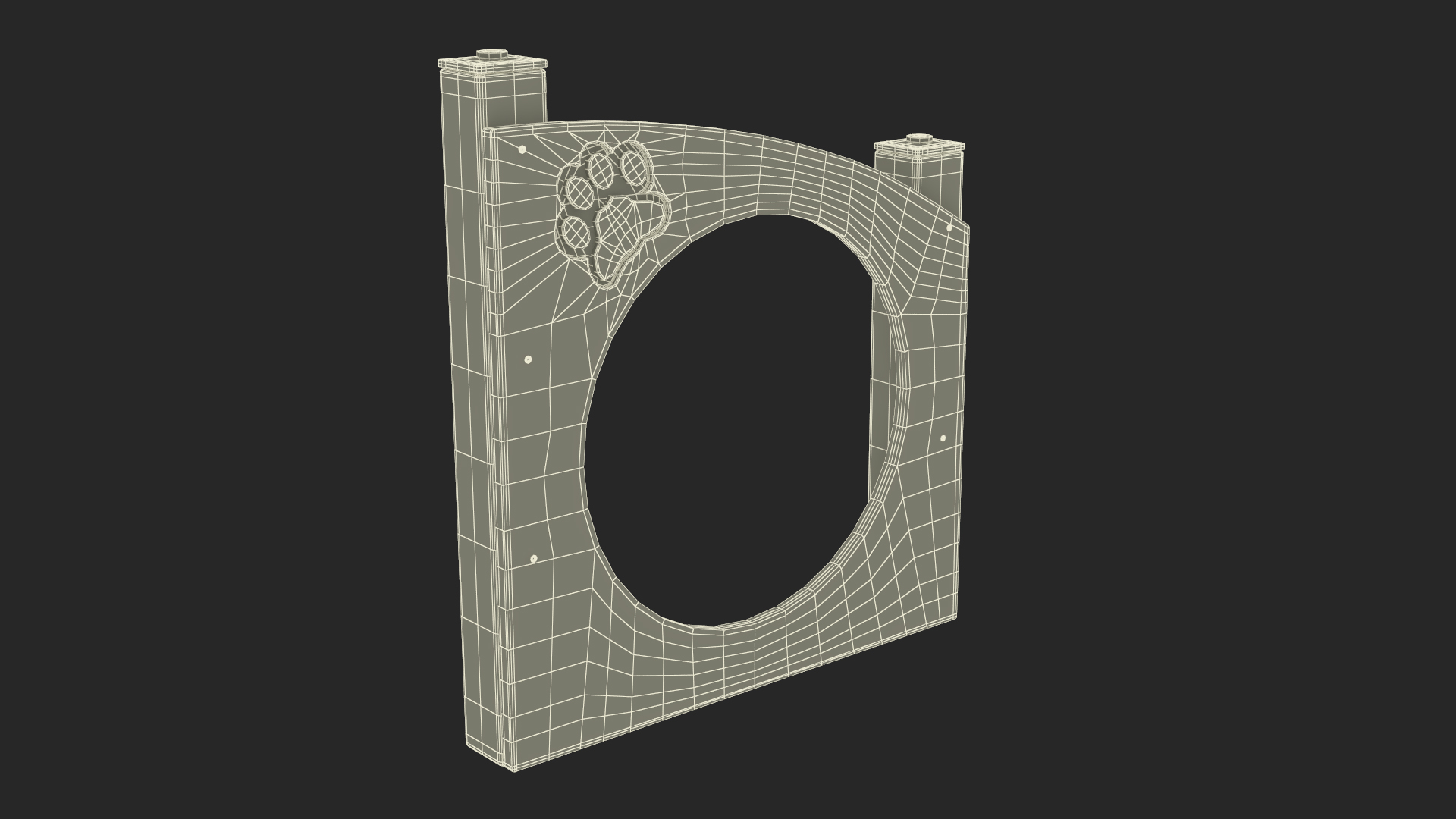 3D Dog Training Park Ring Standing