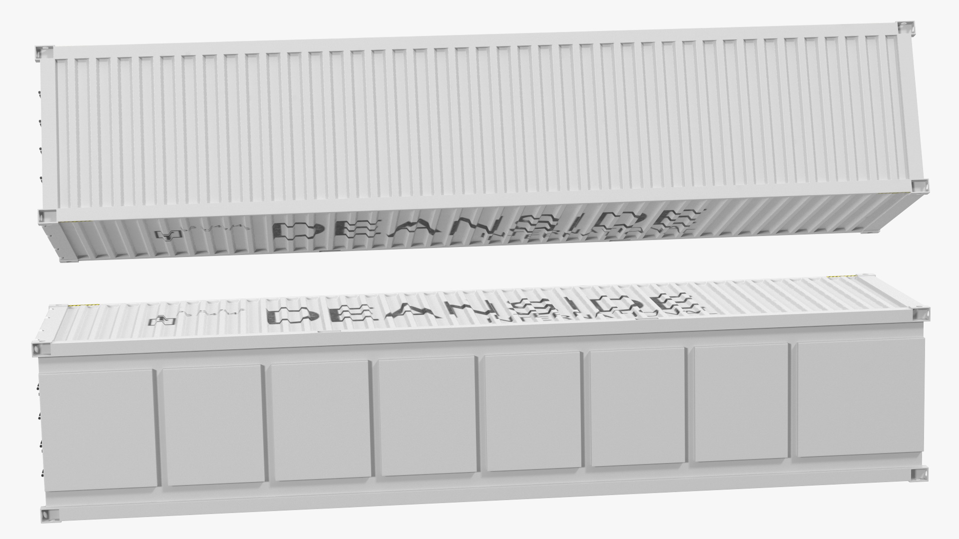 3D model Cargo Shipping Container 40FT White