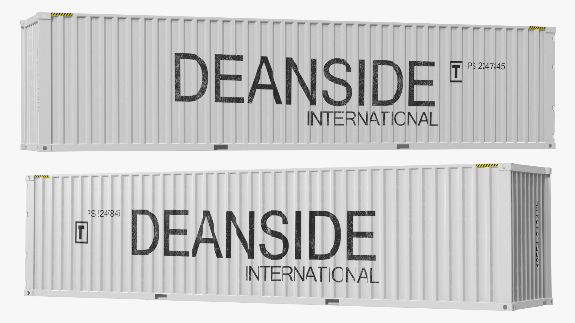 3D model Cargo Shipping Container 40FT White