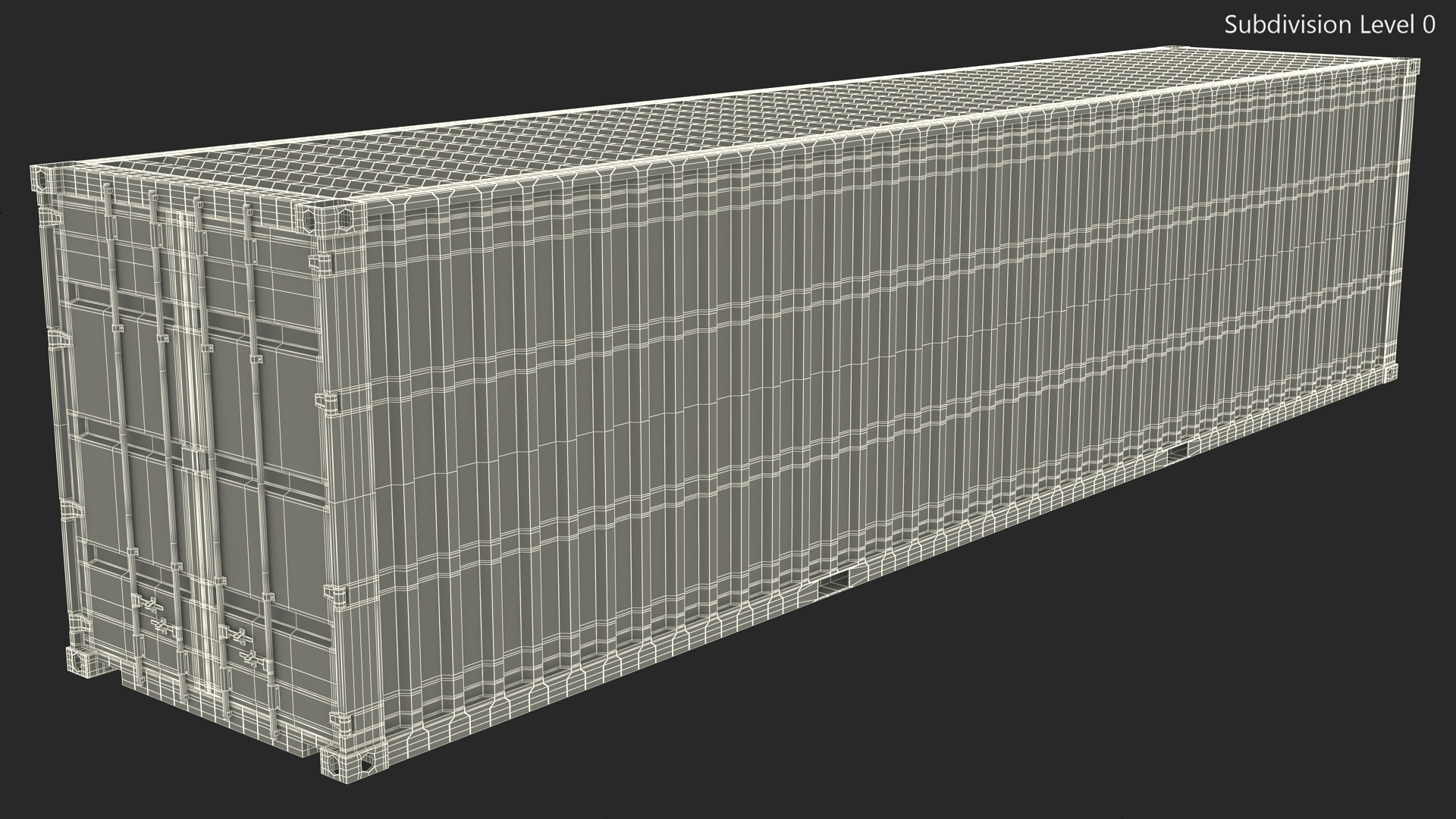 3D model Cargo Shipping Container 40FT White