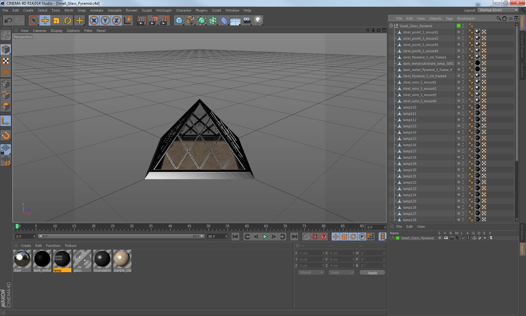 Small Glass Pyramid 3D model