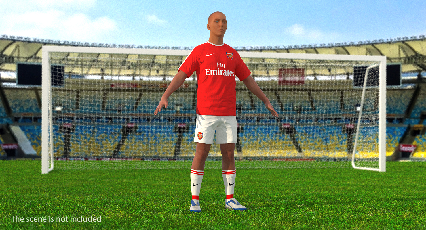 3D Soccer or Football Player Arsenal model