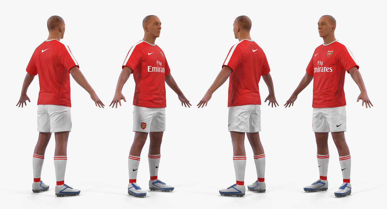 3D Soccer or Football Player Arsenal model