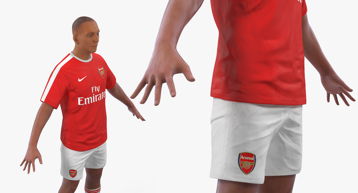 3D Soccer or Football Player Arsenal model