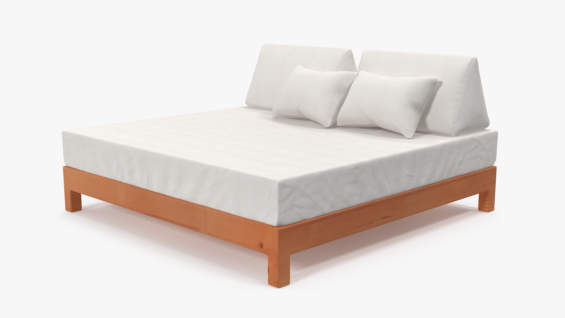 Wooden Kingsize Bed 3D model