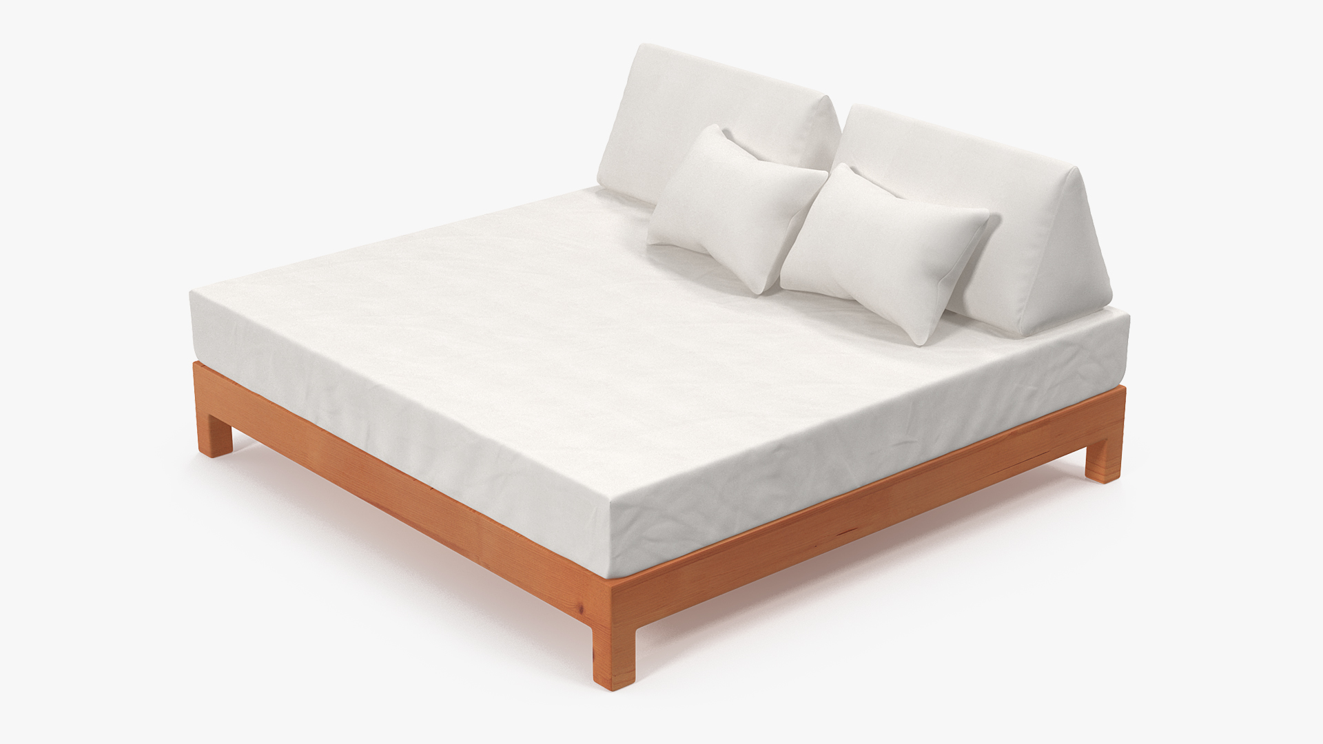 Wooden Kingsize Bed 3D model