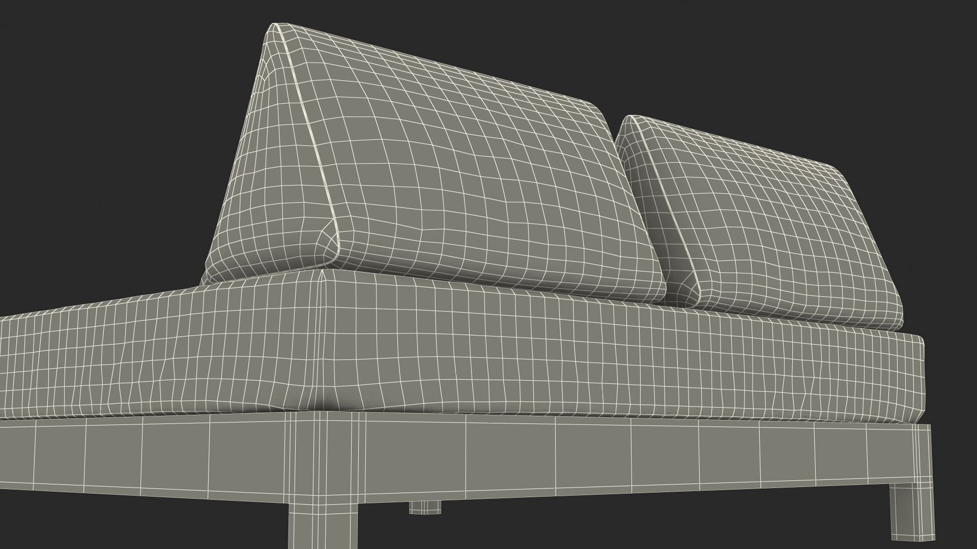 Wooden Kingsize Bed 3D model