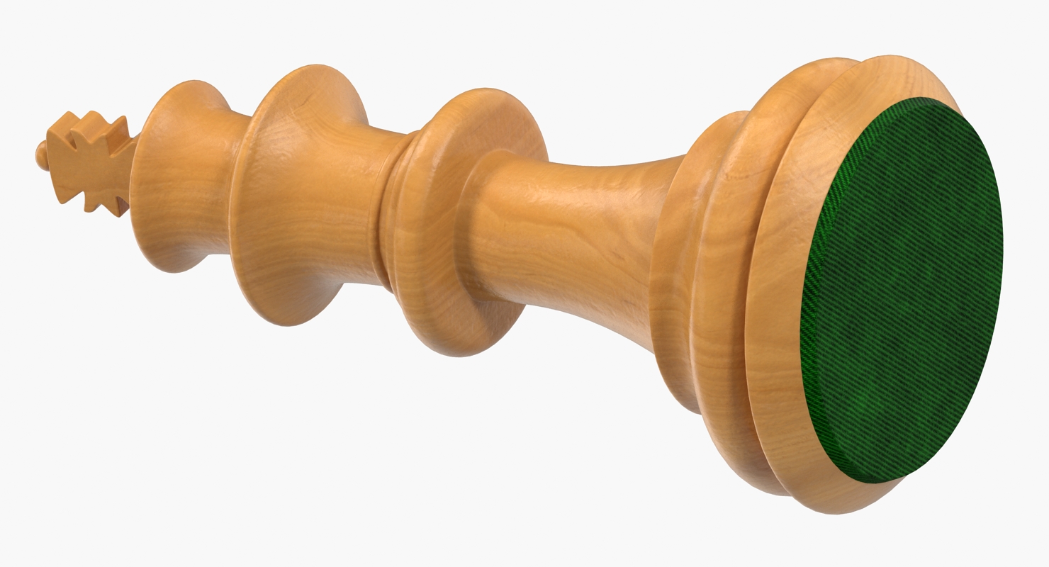 Wooden Chess King 3D