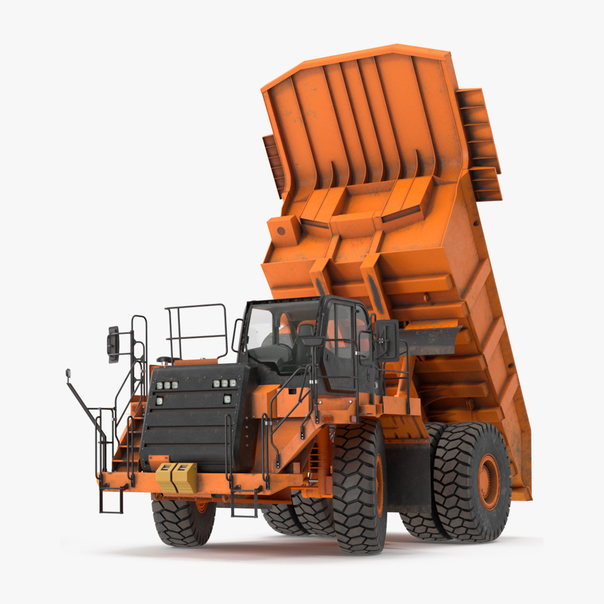 Off Highway Dump Truck Dirty Rigged for Maya 3D model