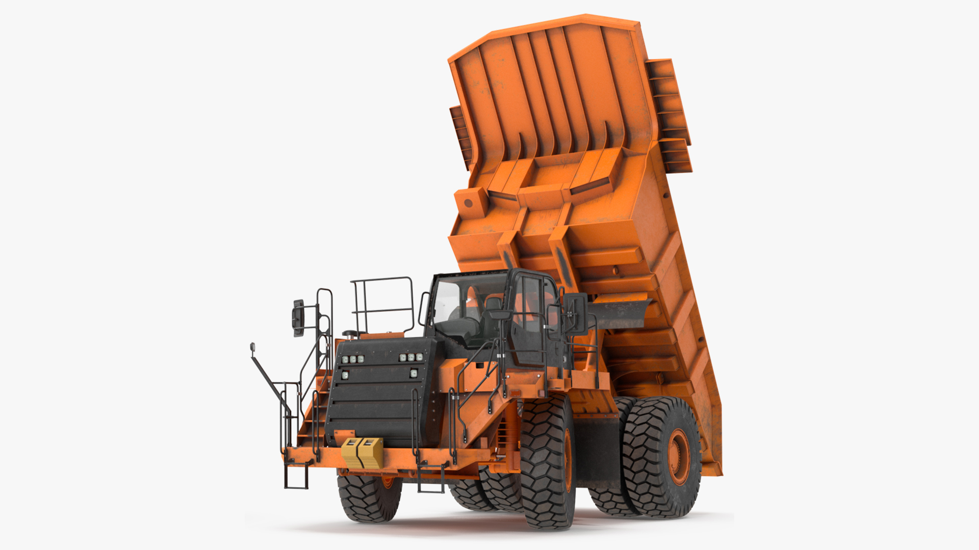 Off Highway Dump Truck Dirty Rigged for Maya 3D model