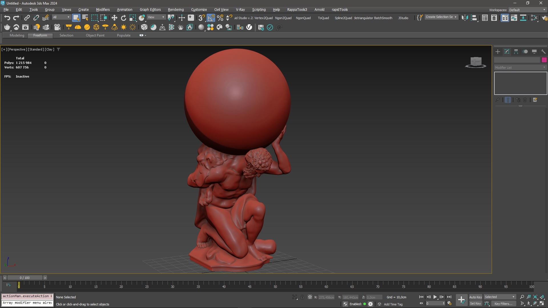 3D model Portmeirion Hercules Statue for 3D Print