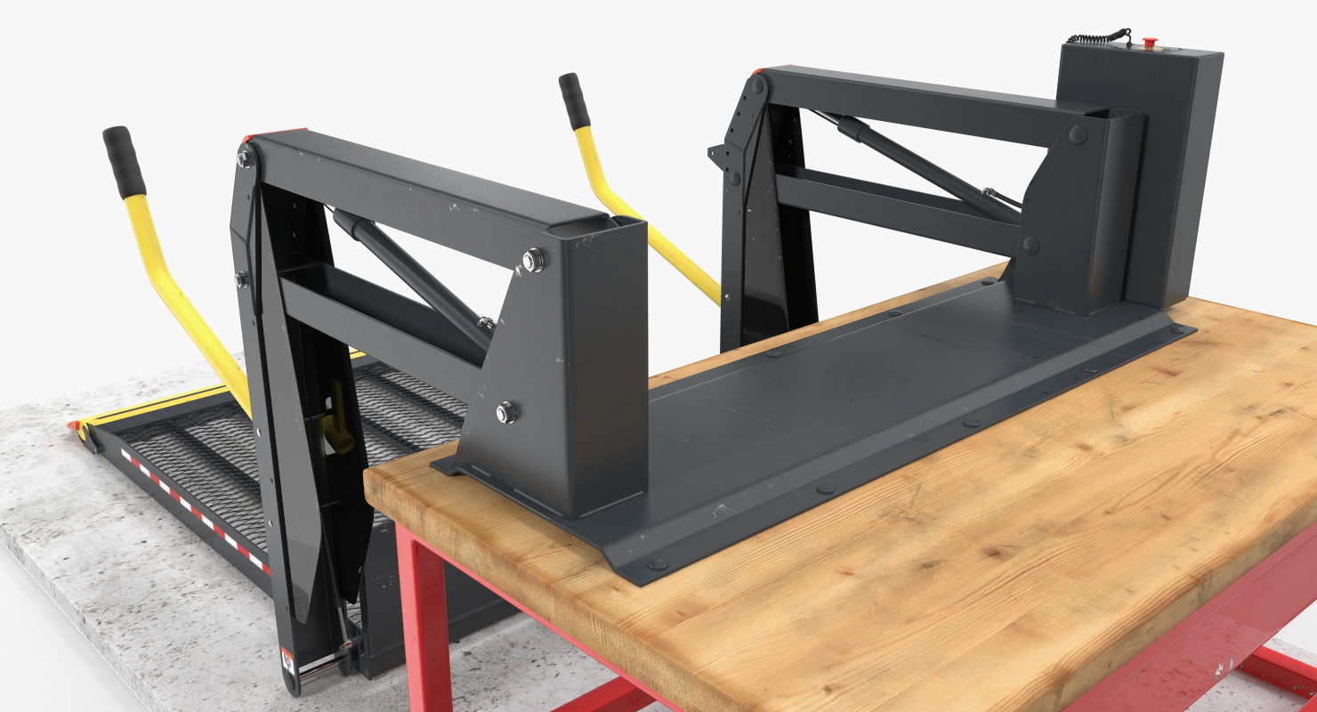 Hydraulic Wheelchair Lift Rigged 3D
