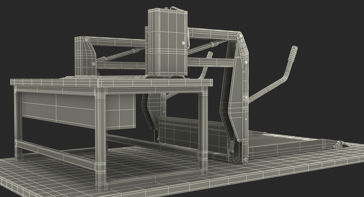 Hydraulic Wheelchair Lift Rigged 3D