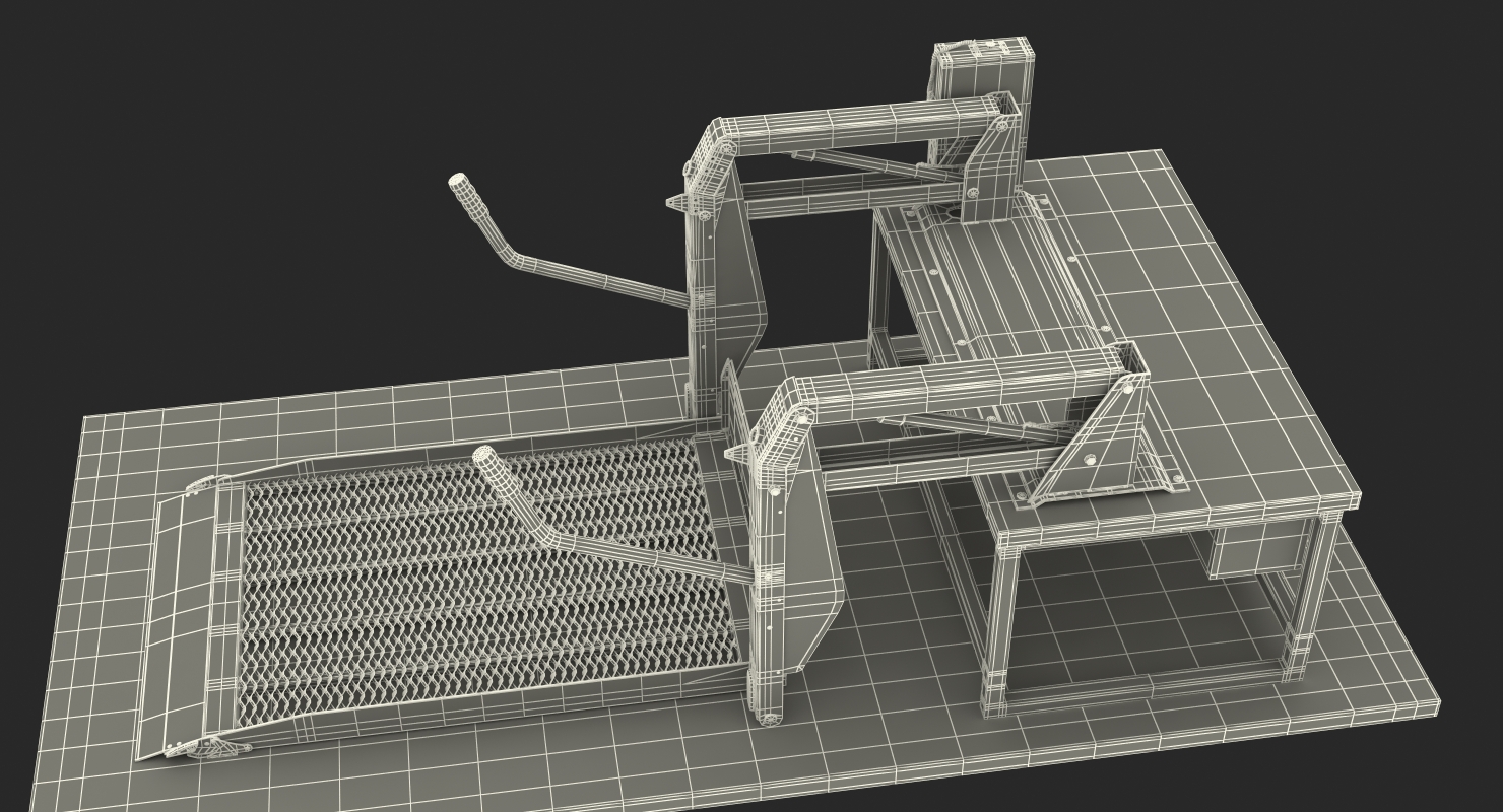 Hydraulic Wheelchair Lift Rigged 3D