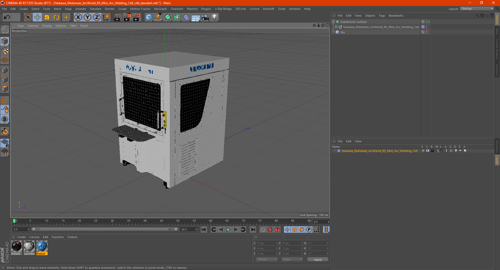 Yaskawa Motoman ArcWorld RS Mini Arc Welding Cell 3D model