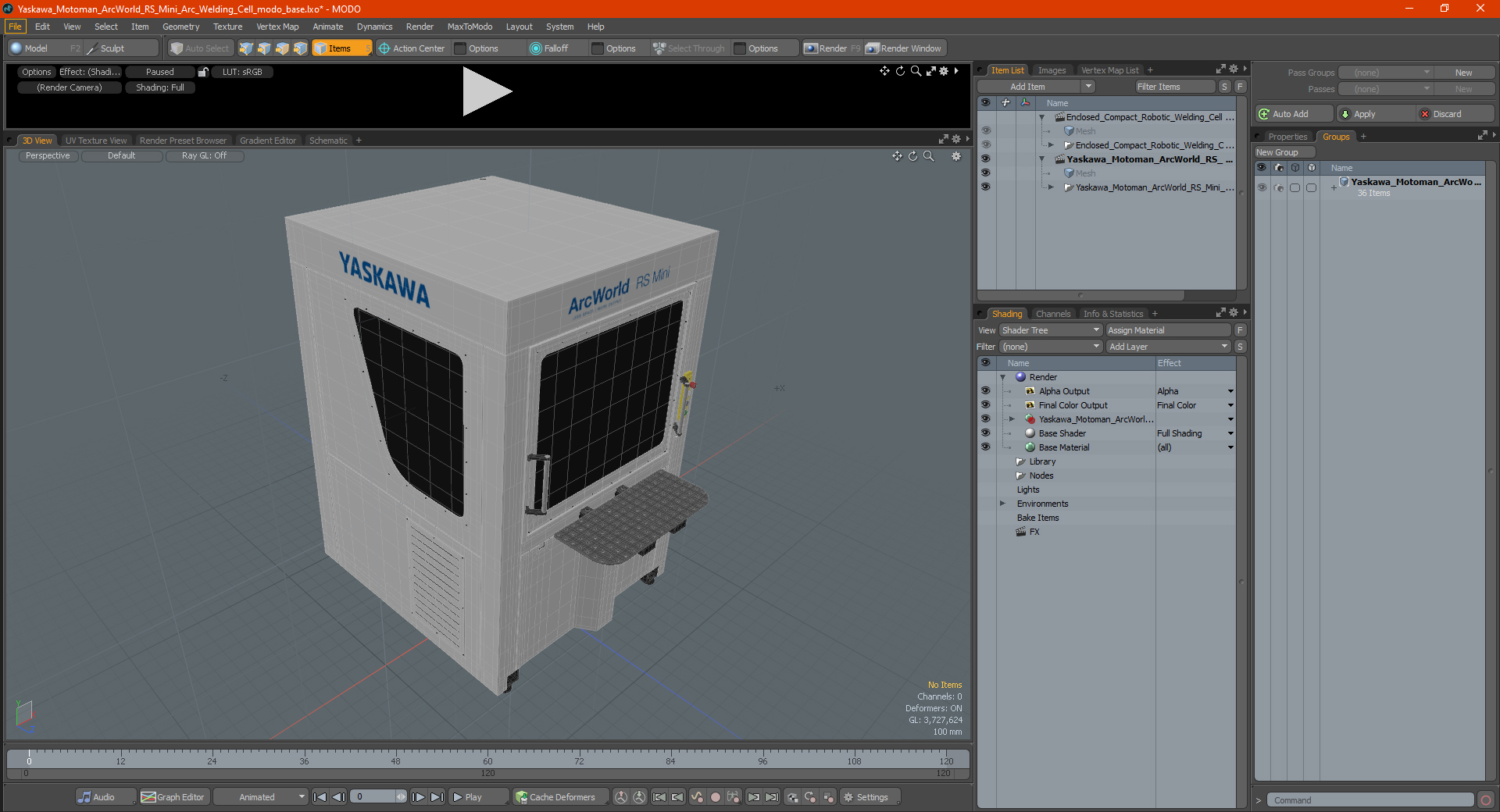 Yaskawa Motoman ArcWorld RS Mini Arc Welding Cell 3D model
