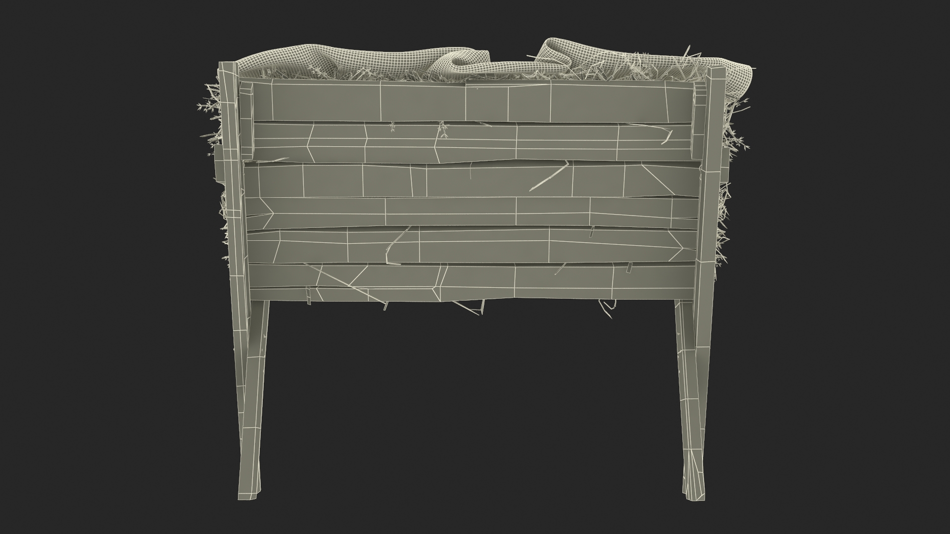 Manger With Swaddling Cloth 3D