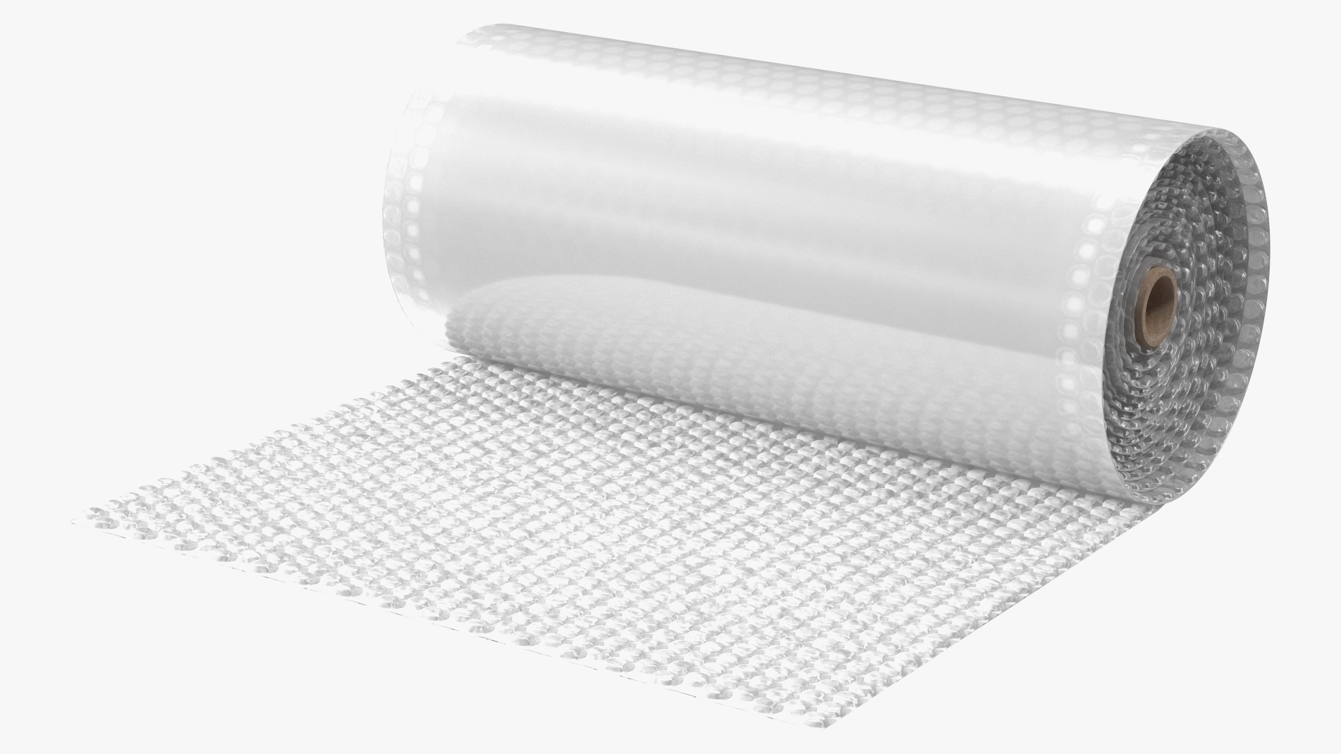 3D Transparent Bubble Wrap Roll Packaging model