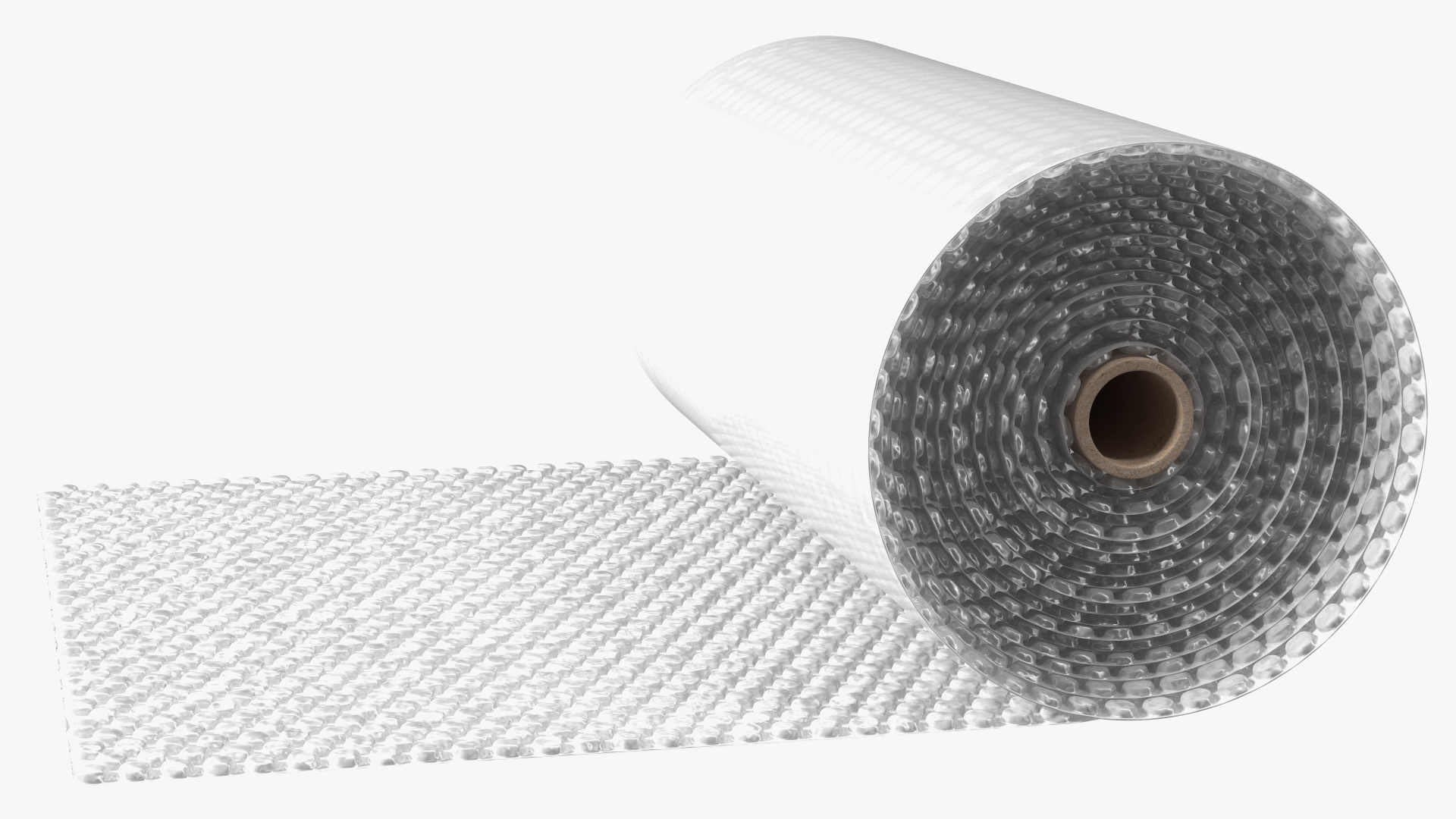3D Transparent Bubble Wrap Roll Packaging model