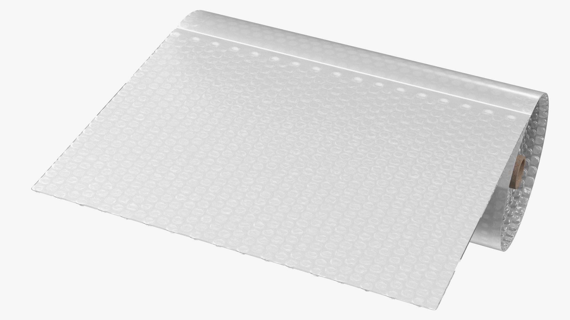 3D Transparent Bubble Wrap Roll Packaging model
