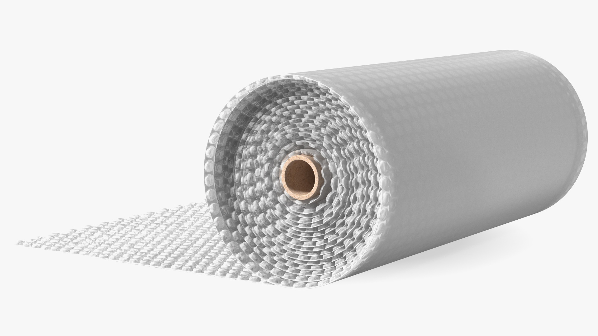 3D Transparent Bubble Wrap Roll Packaging model