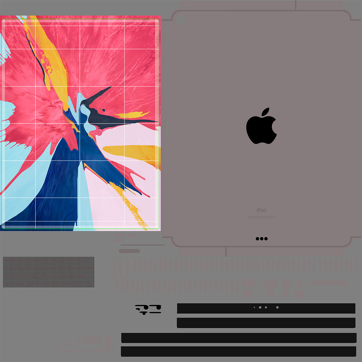 3D model Silver iPad Pro 2019