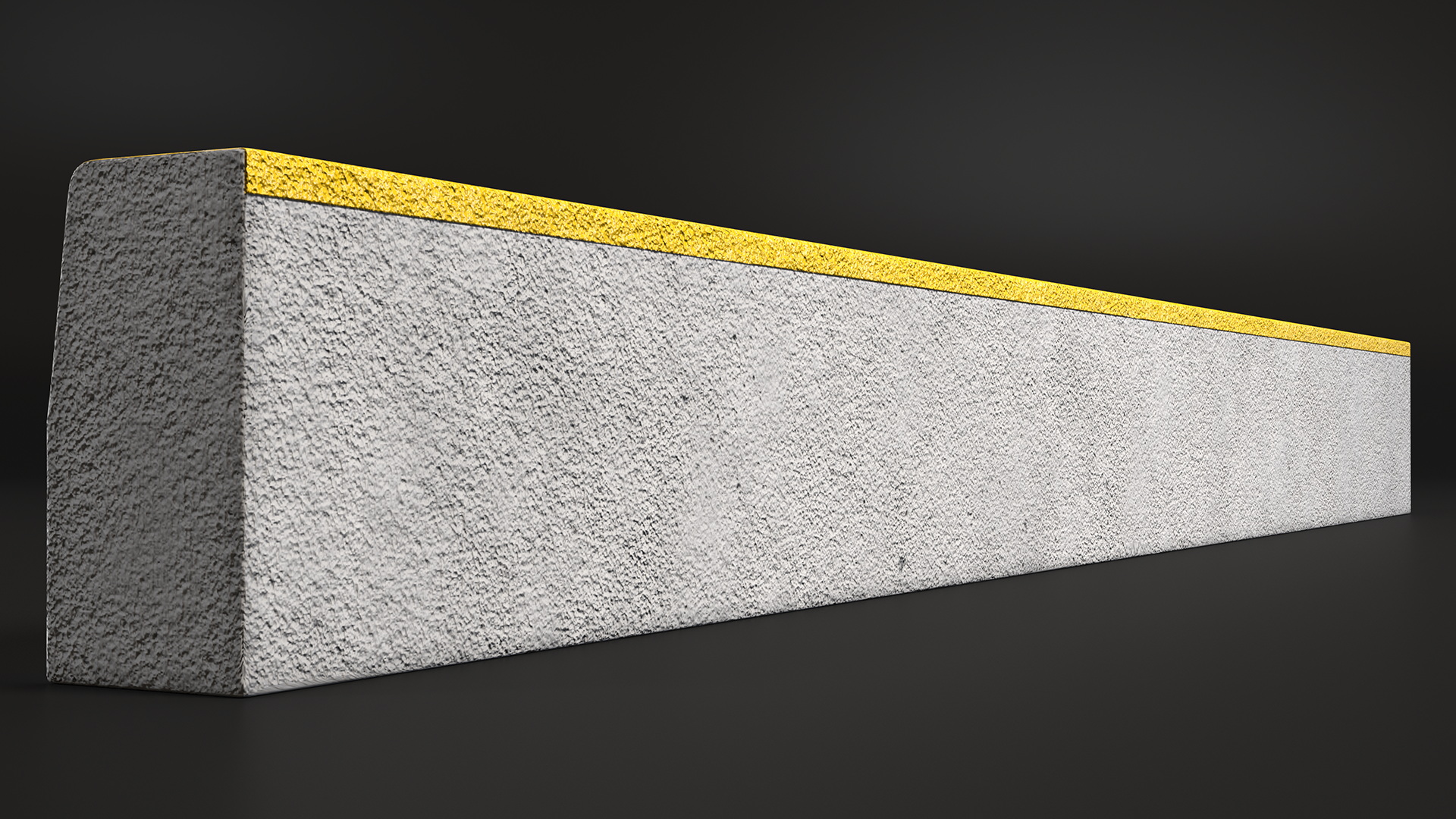 Road Curb 3m Yellow 3D model