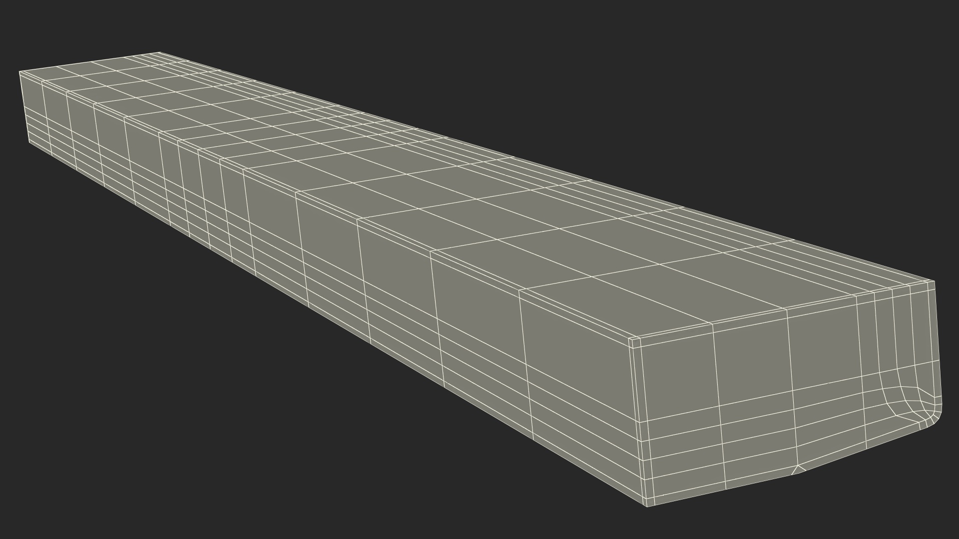 Road Curb 3m Yellow 3D model